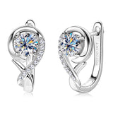 Women's Fashion Sterling Silver Moissanite Earrings – Stylish Gifts — 3