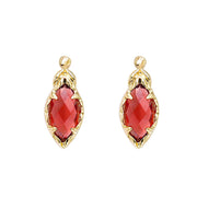 S925 Silver Plated 14K Gold Garnet Earrings – Small Gift Ideas — 2