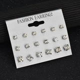 Row of studs, earrings, 9 pairs of pearls – Stylish Gifts — 3
