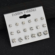 Row of studs, earrings, 9 pairs of pearls – Stylish Gifts — 3