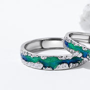Fantasy Gradual Star Sky Pleated Texture Ring Sterling – Stylish Gifts — 3