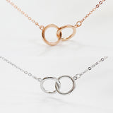 Circle double ring necklace – Jewelry Gift Ideas — 7