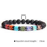 Natural Stone Bead Bracelet Men's Square Emperor – Jewelry Gift Ideas — 9