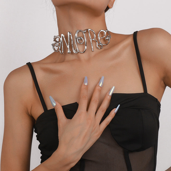 Exaggerated Letter Cool Sasa Necklace Retro – Jewelry Gift Ideas — 1
