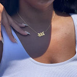 Women's Electroplated Gold Angel Number Necklace – Jewelry Gift Ideas — 1