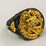 Gold-plated two-tone ring domineering creative Chinese – Gift Ideas — 5