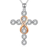 Women's Faith Cross 8 Diamond Pendant Necklace – Jewelry Gift Ideas — 6