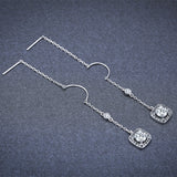 Light Luxury Long Copper Plated Zircon Earrings – Birthday Gifts — 5