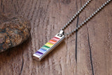 Rainbow rectangular pendant necklace – Jewelry Gift Ideas — 5
