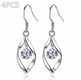 Zircon Reduction Silver Earrings – Stylish Gifts — 7