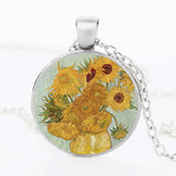 The Kiss Starry Night Sunflower Glass Necklace – Jewelry Gift Ideas — 1