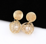 Vintage Geometric Earrings Simple Woven Ball – Special Occasion Gifts — 6