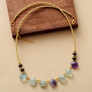 Women's Amethyst Bead Choker Fashion Necklace – Jewelry Gift Ideas — 3
