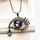 Eye crystal teardrop eyelash necklace – Jewelry Gift Ideas — 6