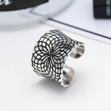 Sterling Silver Vintage Ring Personality Wide Ring – Stylish Gifts — 1