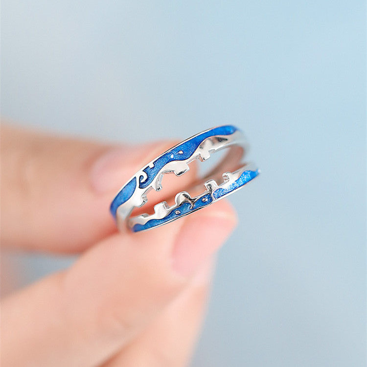 925 Sterling Silver Love Couple Ring – Gifts for Couples — 1