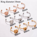 Stainless Steel Ring Setting Gold Steel Rose Gold – Creative Gifts — 7