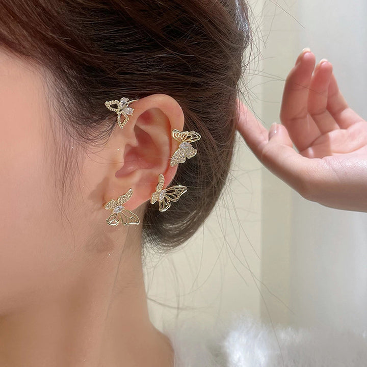 Women's Hollowed-out Diamond Butterfly Earrings – Gifts for Her — 1