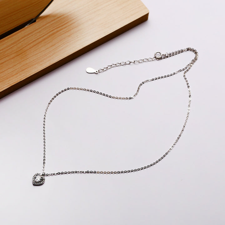 Sterling Silver Love Necklace Exquisite Diamonds – Jewelry Gift Ideas — 1