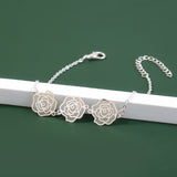 Luminous Copper Flower Piece Silver Drip Bracelet – Jewelry Gift Ideas — 5