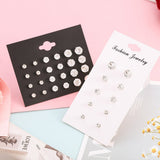 Round Six-claw Crystal Zircon Card Pack 12 Pairs – Practical Gifts — 9