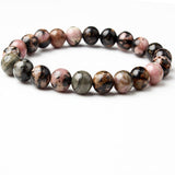 Rhodonite Beaded Bracelet Black Thread – Jewelry Gift Ideas — 5