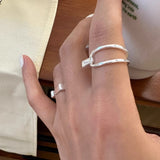 Geometric Line Hollow Ring Female Irregular Bends – Gifts for Her — 5