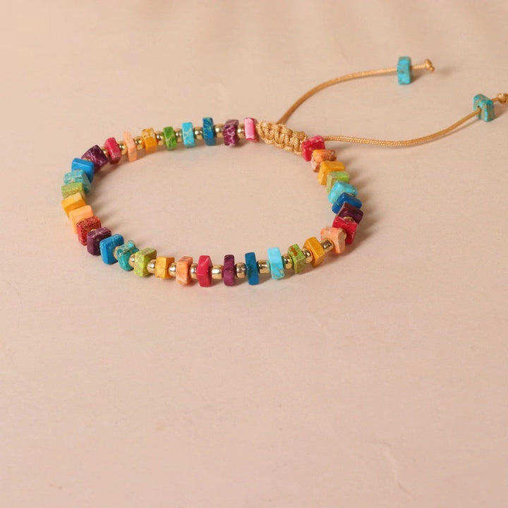 Square Beads Color Woven Yoga Bracelet – Jewelry Gift Ideas — 1