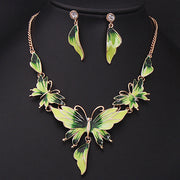 Drop Oil Butterfly Necklace Earring Set – Jewelry Gift Ideas — 6