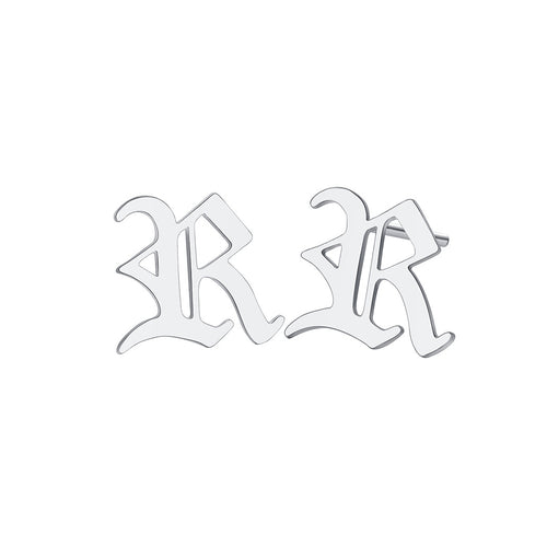 Ancient English Alphabet Stainless Steel Earrings – Thoughtful Gifts — 1