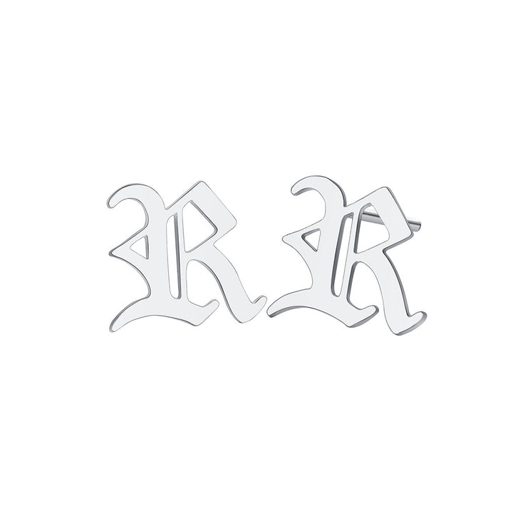 Ancient English Alphabet Stainless Steel Earrings – Thoughtful Gifts — 1