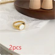 Fritillary Shell 18K Vintage Ring – Stylish Gifts — 15