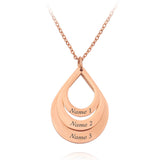 Stainless Steel Three Name Letter Custom Necklace – Jewelry Gift Ideas — 6