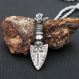 Personality Vintage Cross Shield Titanium Steel – Jewelry Gift Ideas — 5