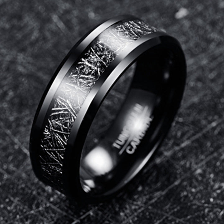 Tungsten Steel Ring Shining Colored Paper Men's Ring – Gifts for Him — 1
