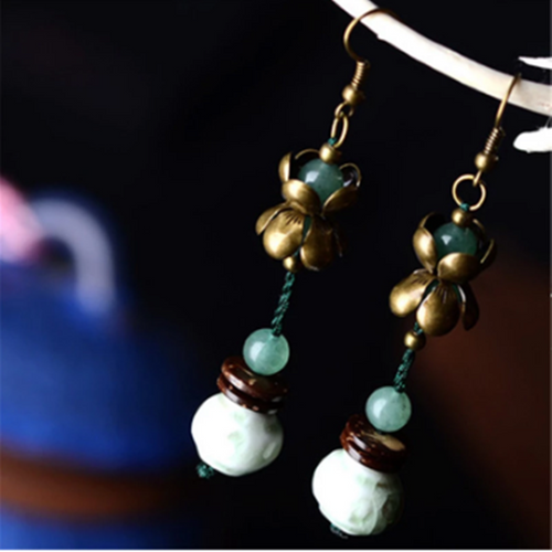 Art and Crafts Ceramic Earrings Flower Earrings – Creative Gifts — 2