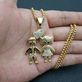 Titanium Steel Gold-Plated Diamond Necklace – Jewelry Gift Ideas — 3