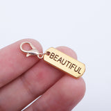 Lobster Clasp Gold English Word Alloy Pendant – Jewelry Gift Ideas — 10