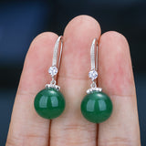 S925 Silver Agate Earrings Long Female Wax Earrings – Gifts for Her — 2