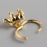 S925 Silver Geometric Animal Stereo Rhinoceros – Holiday Gift Ideas — 3