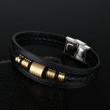 Cowhide Men's Bracelet Hand-Woven Multi-Layer – Jewelry Gift Ideas — 7