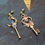 Love Stud Earrings Long Asymmetrical Earrings – Gifts for Couples — 1