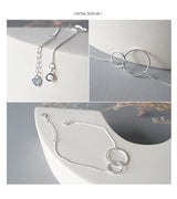 925 Sterling Silver Double Circle Round Bracelets – Birthday Gifts — 10
