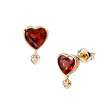 Natural Garnet Versatile Zircon Stud Earrings – Stylish Gifts — 2