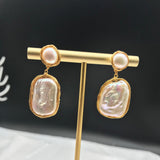 Spring And Summer Baroque Pearl Earrings Geometric – Thoughtful Gifts — 3