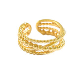 Women's Braided Winding Multi-layer Cross Ring – Gifts for Her — 2