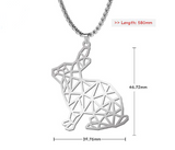 Hollow Stainless Steel Cute Animal Pendant Rabbit – Jewelry Gift Ideas — 7