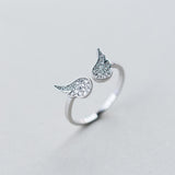 Female Diamond Angel Wing Single Ring 925 Silver – Gifts for Her — 1