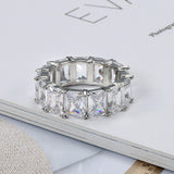 Fashion Bright Diamond Square Gemstone New Ring Women – Stylish Gifts — 3