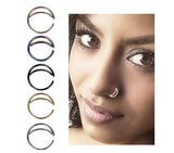 Stainless Steel Nose Ring Moon Ear Bone Stud Ear Stud – Everyday Gifts — 4